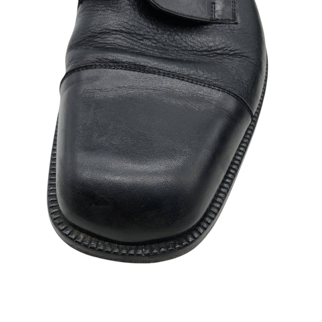 ZILLIONI square-toe straight-tip shoes, made in Italy, size 8M Men's 26.0cm genuine leather black type Vintage Second Hand