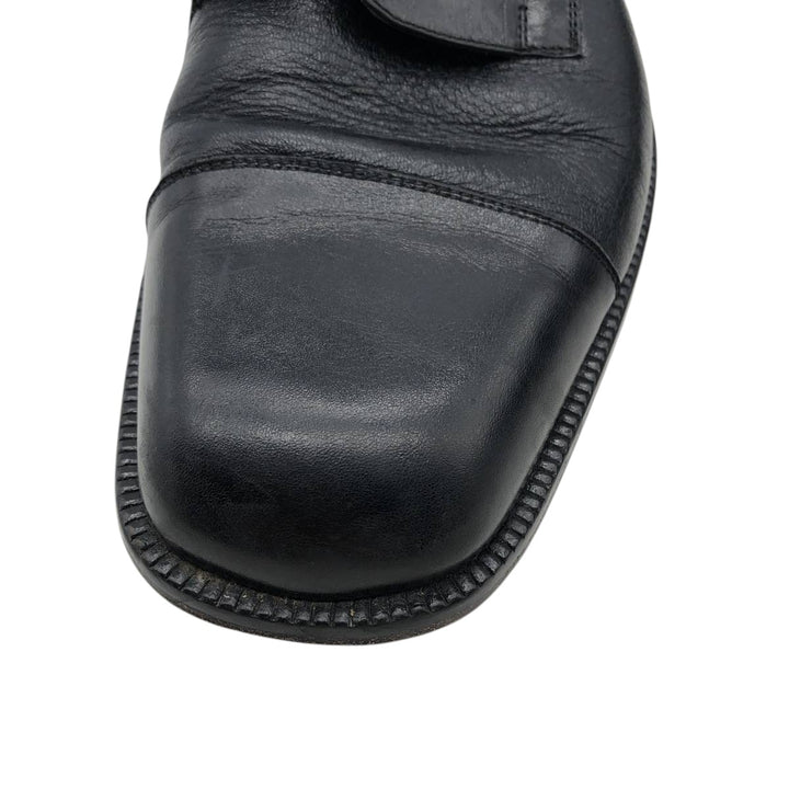 ZILLIONI square-toe straight-tip shoes, made in Italy, size 8M Men's 26.0cm genuine leather black type Vintage Second Hand