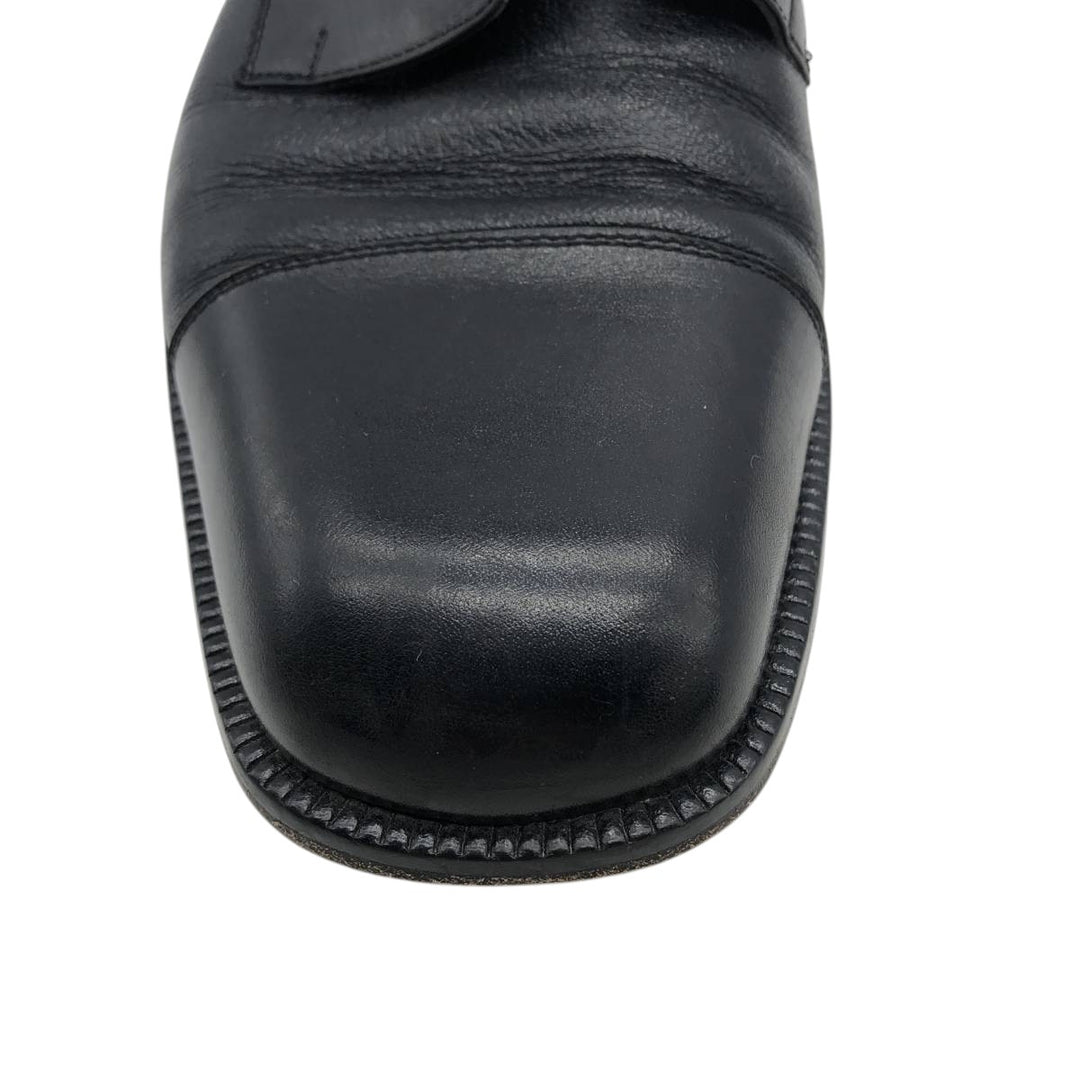 ZILLIONI square-toe straight-tip shoes, made in Italy, size 8M Men's 26.0cm genuine leather black type Vintage Second Hand