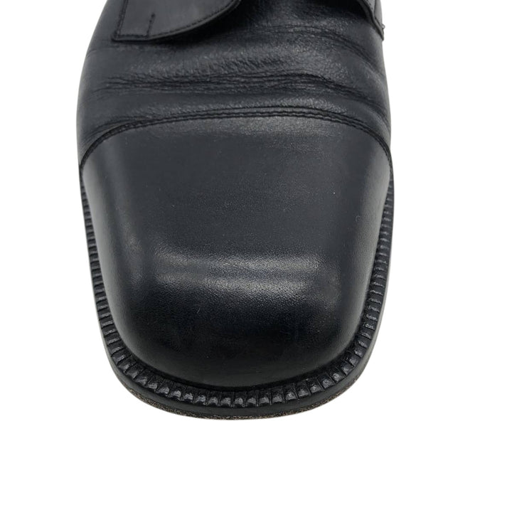 ZILLIONI square-toe straight-tip shoes, made in Italy, size 8M Men's 26.0cm genuine leather black type Vintage Second Hand