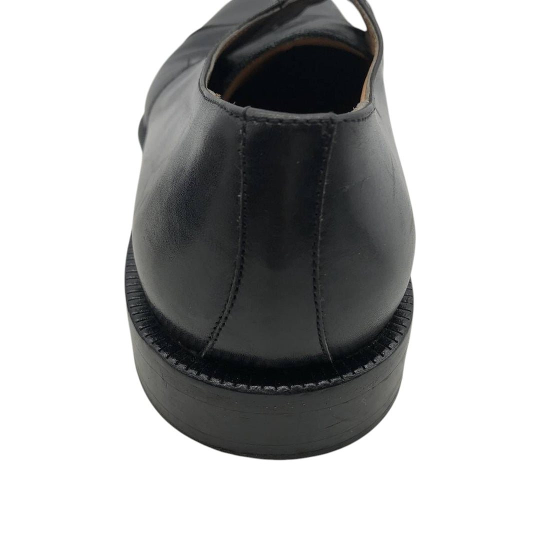ZILLIONI square-toe straight-tip shoes, made in Italy, size 8M Men's 26.0cm genuine leather black type Vintage Second Hand