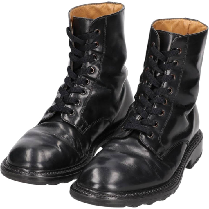 J.Crew 7 1/2" Leather Boots, Made in Italy Men's 25.5cm genuine leather black type Vintage Second Hand