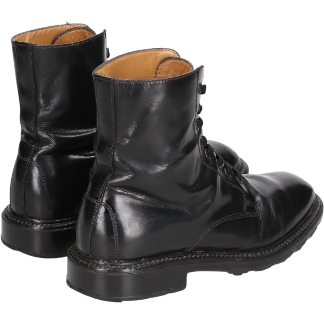J.Crew 7 1/2" Leather Boots, Made in Italy Men's 25.5cm genuine leather black type Vintage Second Hand