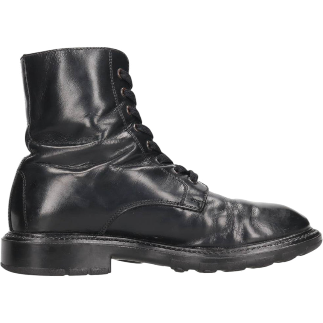 J.Crew 7 1/2" Leather Boots, Made in Italy Men's 25.5cm genuine leather black type Vintage Second Hand
