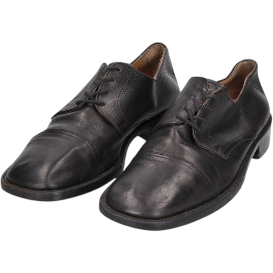HARRYSON square toe straight tip shoes made in Italy size 41 Men's 27.5cm genuine leather black type Vintage Second Hand