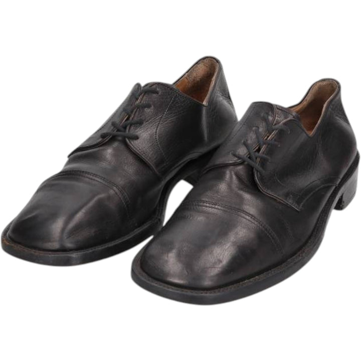 HARRYSON square toe straight tip shoes made in Italy size 41 Men's 27.5cm genuine leather black type Vintage Second Hand