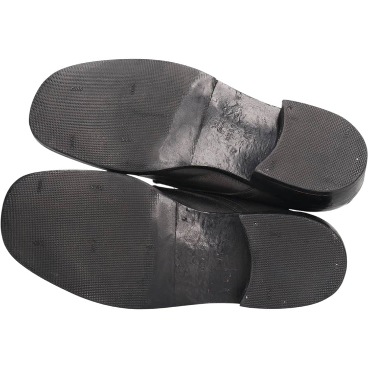 HARRYSON square toe straight tip shoes made in Italy size 41 Men's 27.5cm genuine leather black type Vintage Second Hand