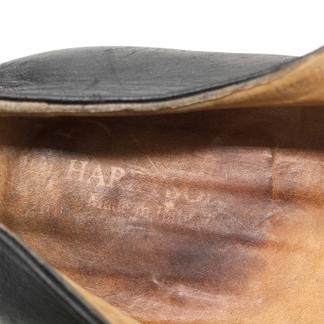 HARRYSON square toe straight tip shoes made in Italy size 41 Men's 27.5cm genuine leather black type Vintage Second Hand