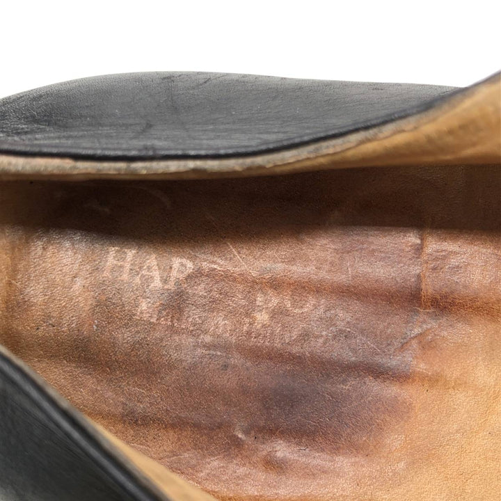 HARRYSON square toe straight tip shoes made in Italy size 41 Men's 27.5cm genuine leather black type Vintage Second Hand