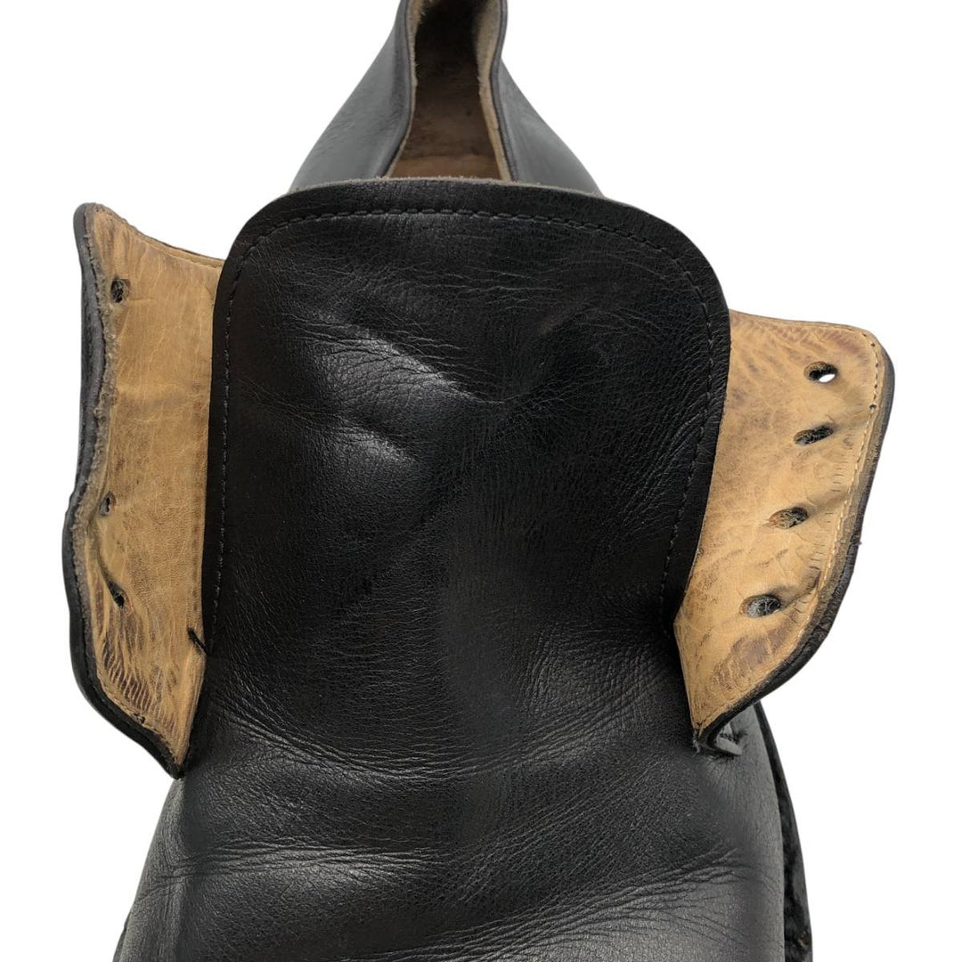 HARRYSON square toe straight tip shoes made in Italy size 41 Men's 27.5cm genuine leather black type Vintage Second Hand