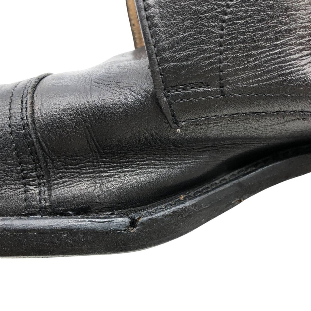HARRYSON square toe straight tip shoes made in Italy size 41 Men's 27.5cm genuine leather black type Vintage Second Hand