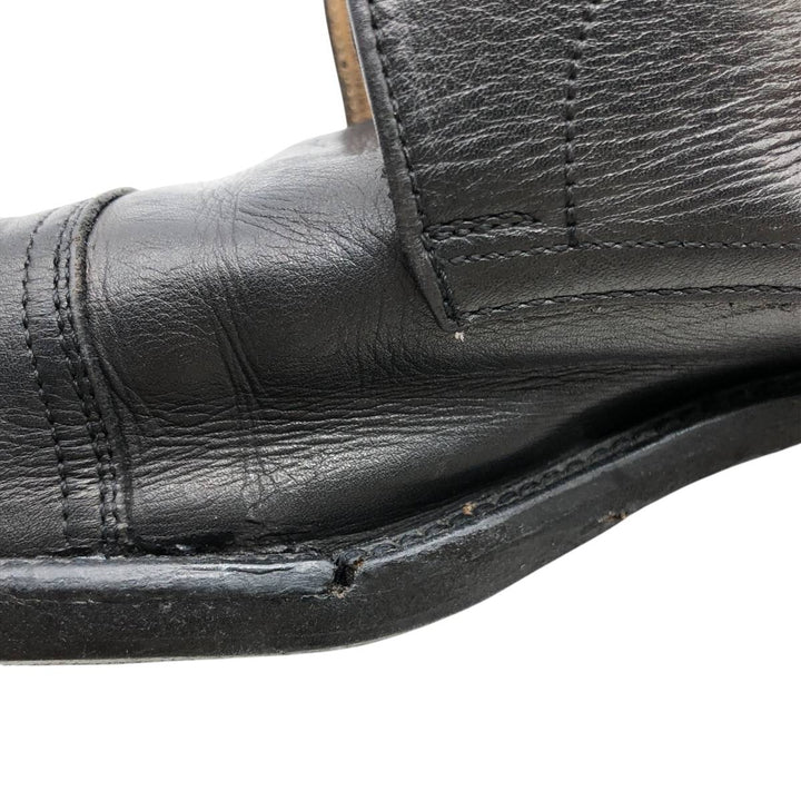 HARRYSON square toe straight tip shoes made in Italy size 41 Men's 27.5cm genuine leather black type Vintage Second Hand