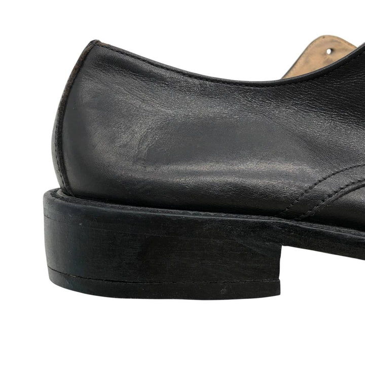 HARRYSON square toe straight tip shoes made in Italy size 41 Men's 27.5cm genuine leather black type Vintage Second Hand