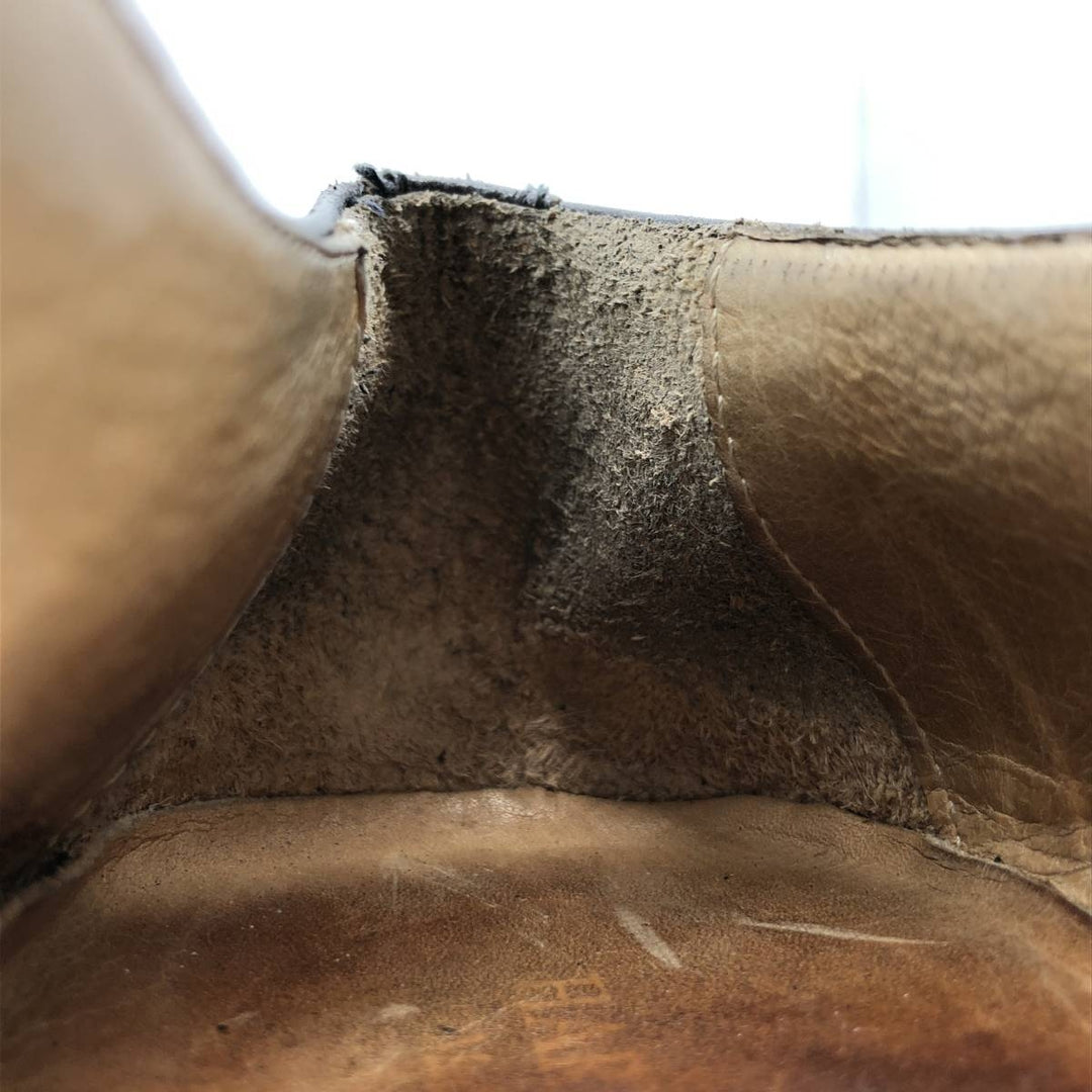HARRYSON square toe straight tip shoes made in Italy size 41 Men's 27.5cm genuine leather black type Vintage Second Hand