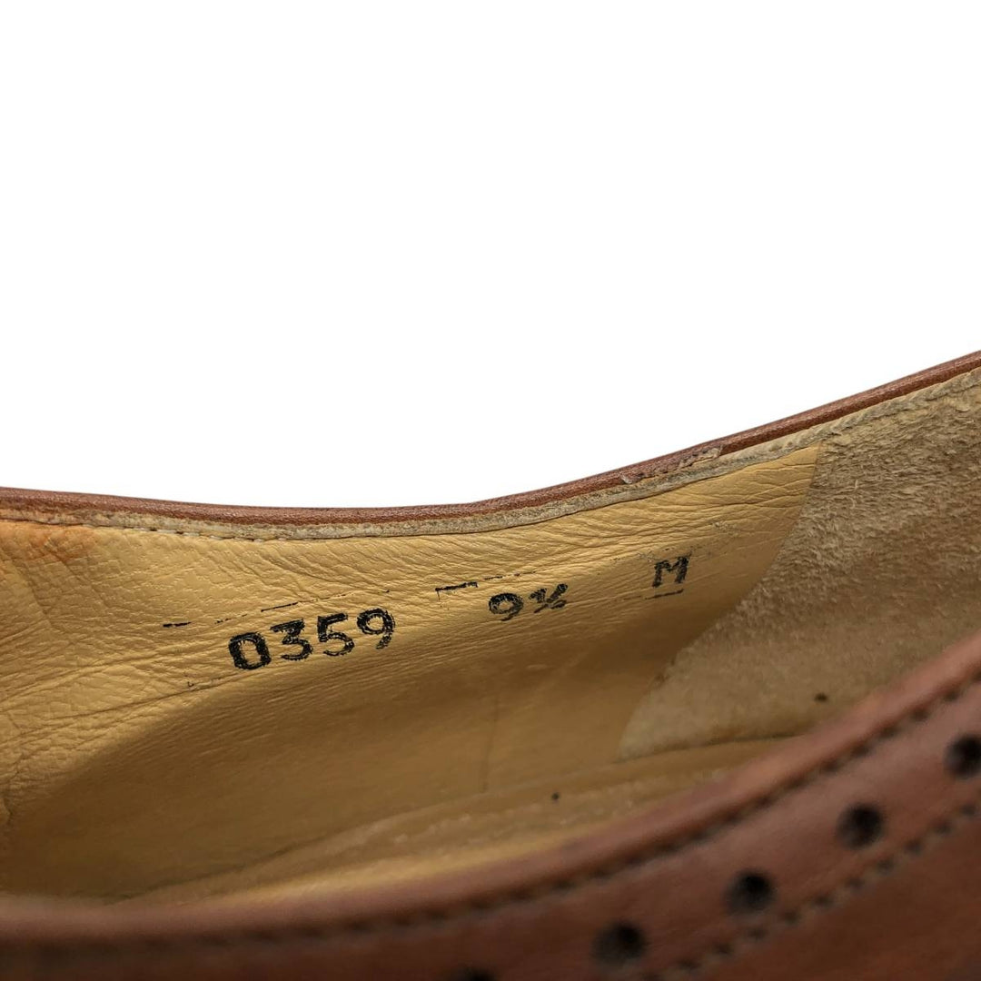 Neiman Marcus Full Brogue Wingtip Shoes, Made in Italy, Size 9 1/2M Men's 27.5cm unclear brown type Vintage Second Hand