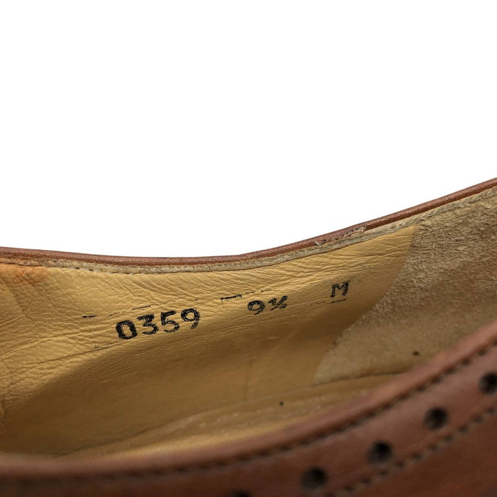 Neiman Marcus Full Brogue Wingtip Shoes, Made in Italy, Size 9 1/2M Men's 27.5cm unclear brown type Vintage Second Hand