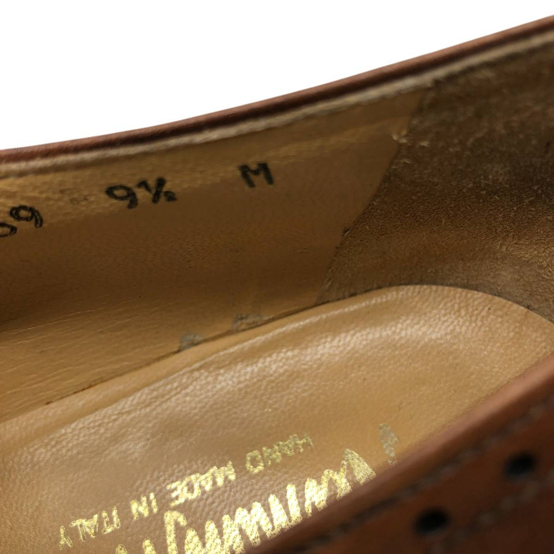 Neiman Marcus Full Brogue Wingtip Shoes, Made in Italy, Size 9 1/2M Men's 27.5cm unclear brown type Vintage Second Hand