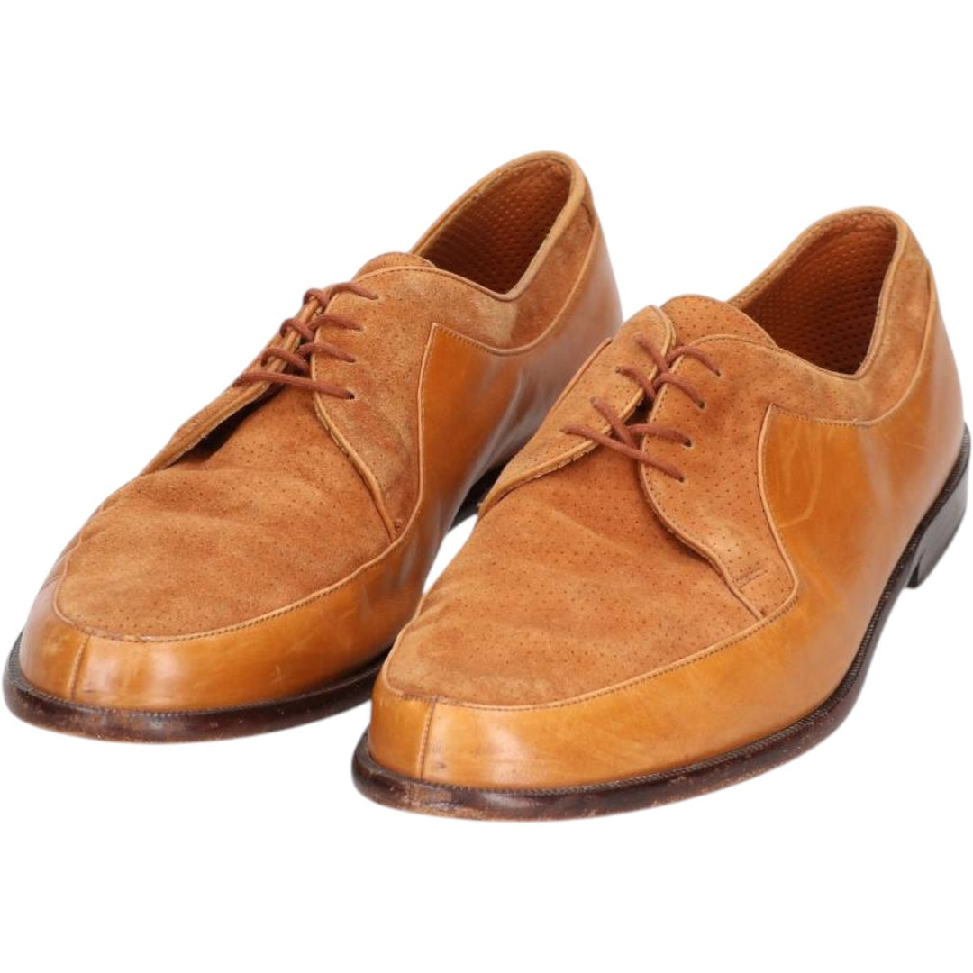 Bally Continentals U-tip shoes, Swiss made, size 10E Men's 28.5cm Genuine Leather Suede brown type Vintage Second Hand