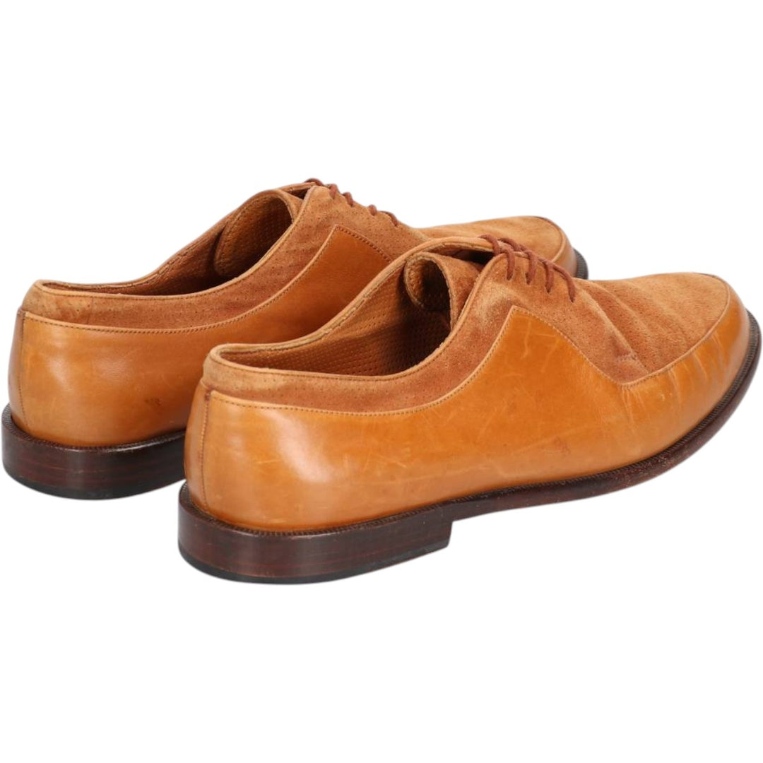 Bally Continentals U-tip shoes, Swiss made, size 10E Men's 28.5cm Genuine Leather Suede brown type Vintage Second Hand