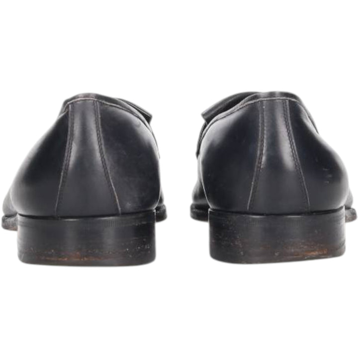 Salvatore Ferragamo Quilted Straight Tip Shoes, Made in Italy, Size 8 1/2 Men's 26.5cm genuine leather black type Vintage Second Hand