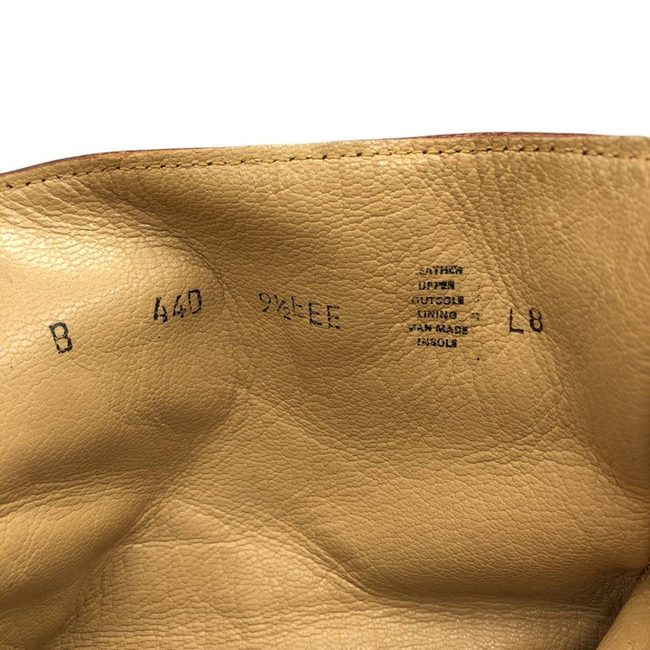 Side zip boots 9 1/2 EEE Men's 27.5cm genuine leather brown type Vintage Second Hand