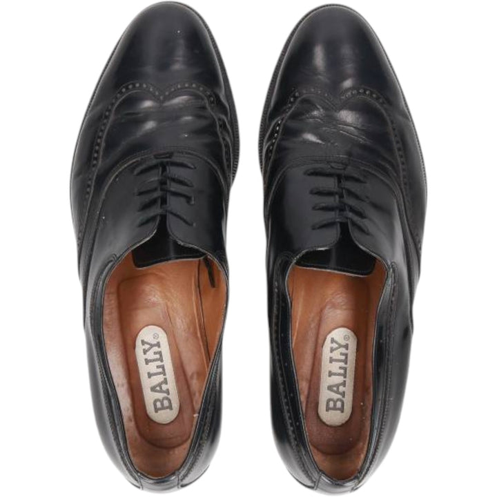 Bally Wingtip Shoes, Made in Italy, Size 10M Men's 28.5cm genuine leather black type Vintage Second Hand