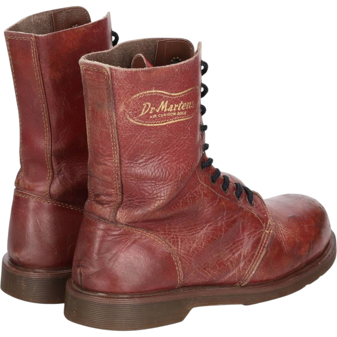 Dr. Martens Steel Toe 10-Eye Boots, Size 8 Men's 27.0cm unclear red type reddish brown Vintage Second Hand