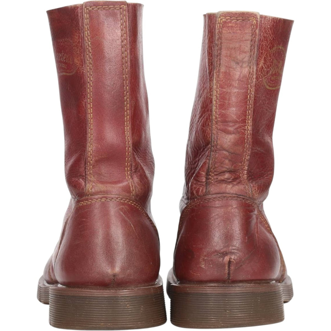 Dr. Martens Steel Toe 10-Eye Boots, Size 8 Men's 27.0cm unclear red type reddish brown Vintage Second Hand