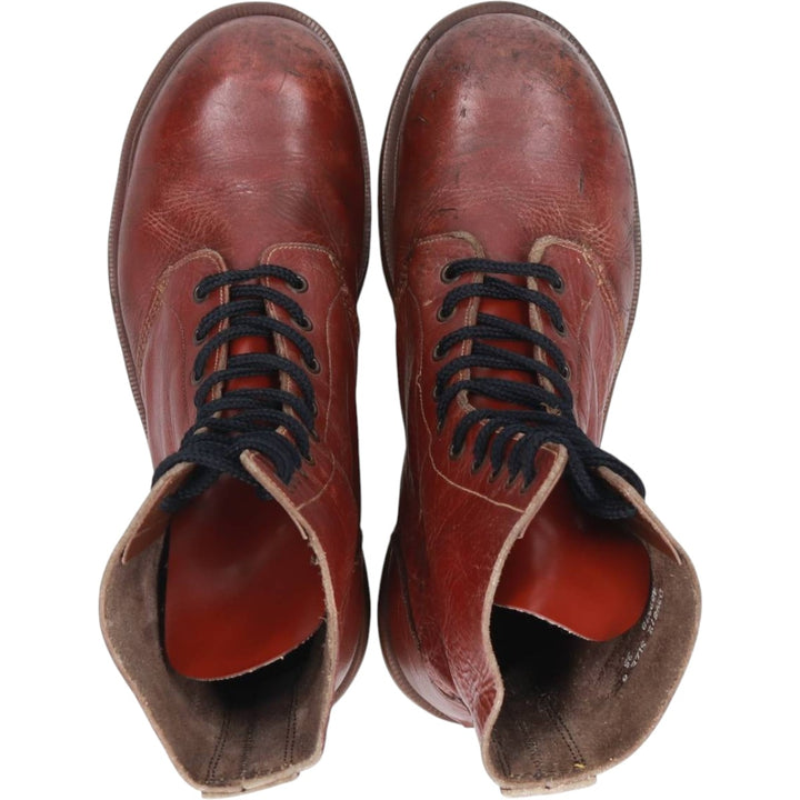 Dr. Martens Steel Toe 10-Eye Boots, Size 8 Men's 27.0cm unclear red type reddish brown Vintage Second Hand