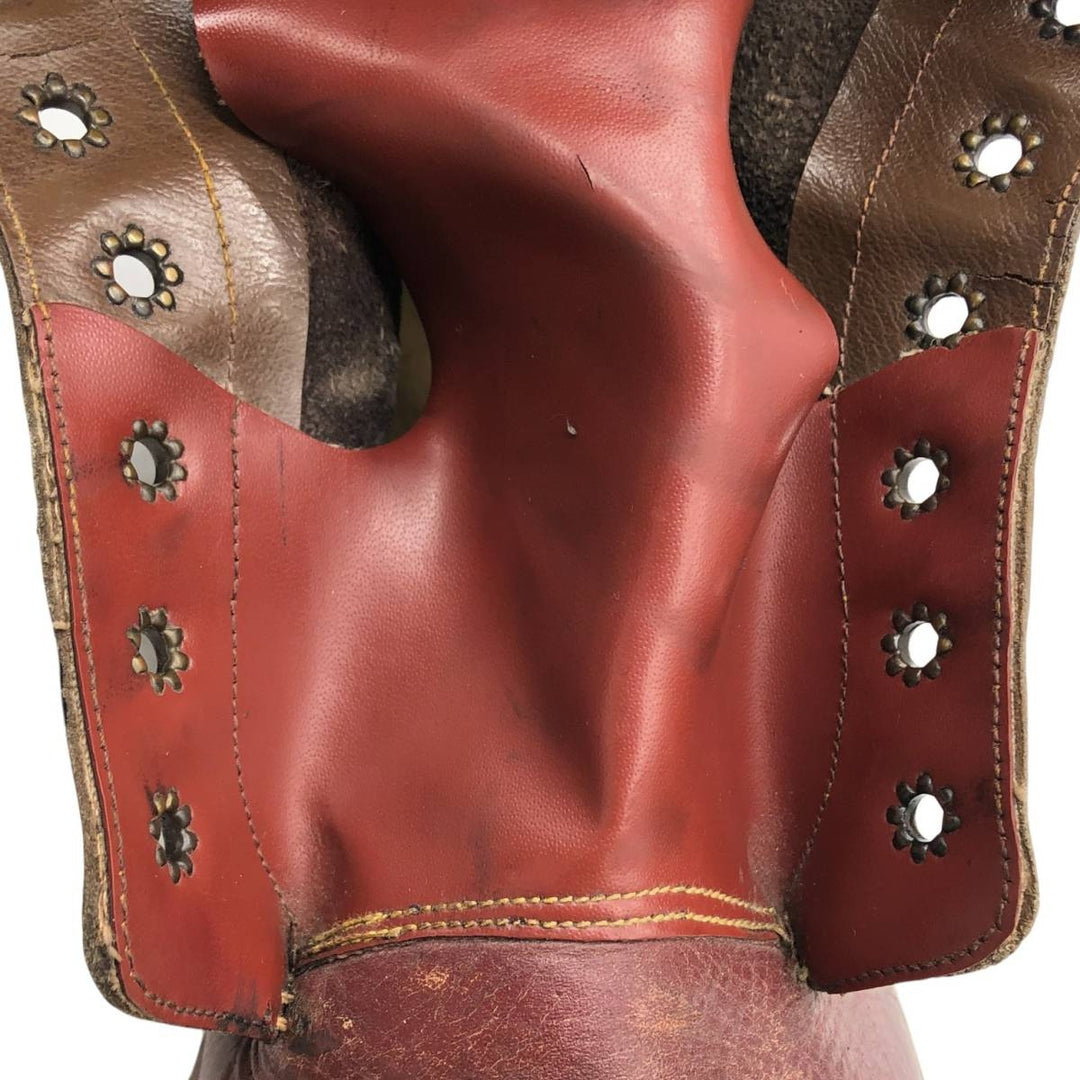 Dr. Martens Steel Toe 10-Eye Boots, Size 8 Men's 27.0cm unclear red type reddish brown Vintage Second Hand