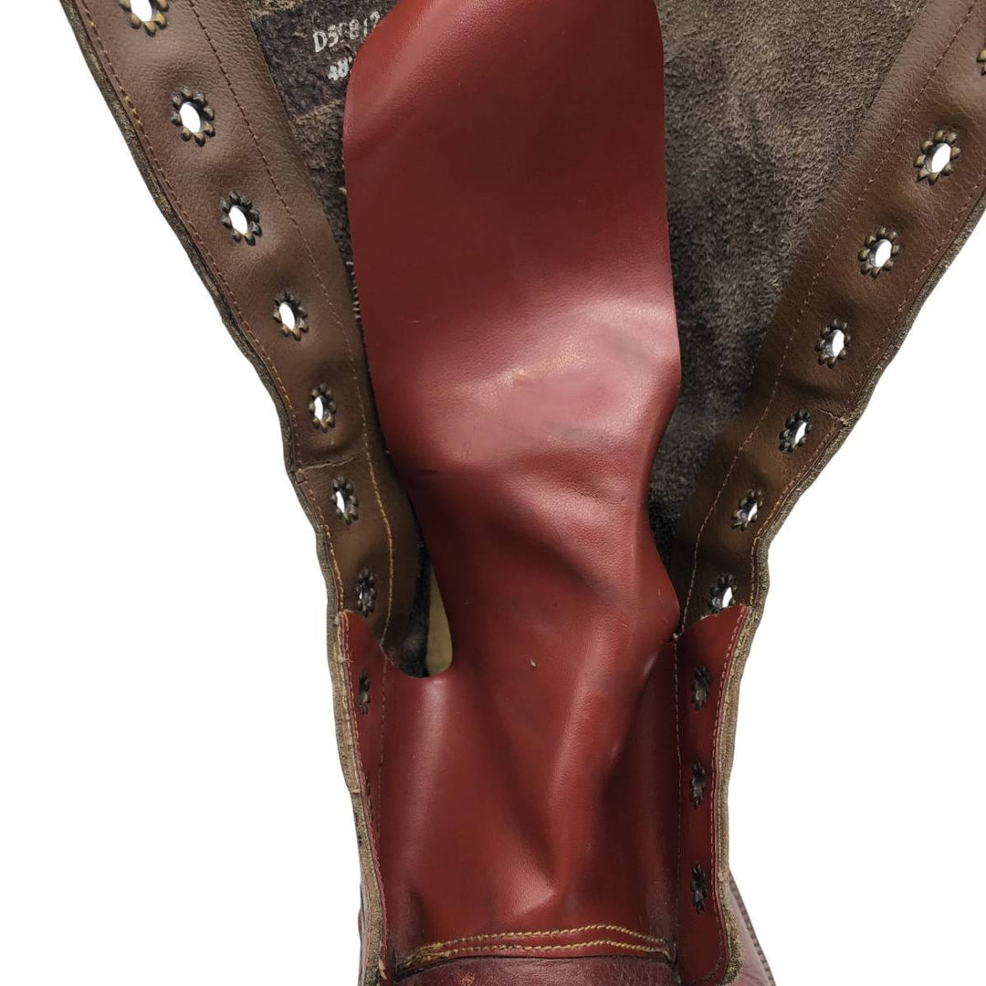 Dr. Martens Steel Toe 10-Eye Boots, Size 8 Men's 27.0cm unclear red type reddish brown Vintage Second Hand