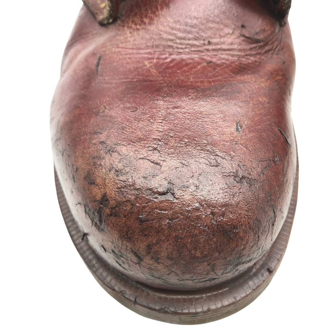 Dr. Martens Steel Toe 10-Eye Boots, Size 8 Men's 27.0cm unclear red type reddish brown Vintage Second Hand