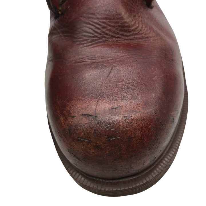 Dr. Martens Steel Toe 10-Eye Boots, Size 8 Men's 27.0cm unclear red type reddish brown Vintage Second Hand