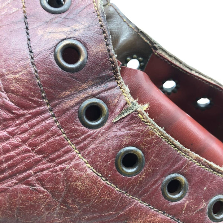 Dr. Martens Steel Toe 10-Eye Boots, Size 8 Men's 27.0cm unclear red type reddish brown Vintage Second Hand