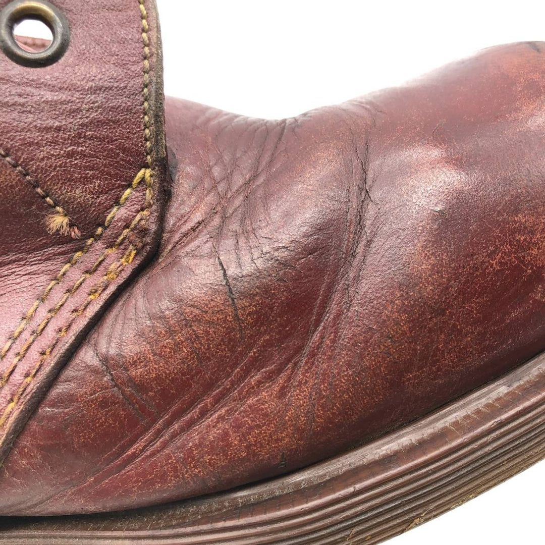 Dr. Martens Steel Toe 10-Eye Boots, Size 8 Men's 27.0cm unclear red type reddish brown Vintage Second Hand