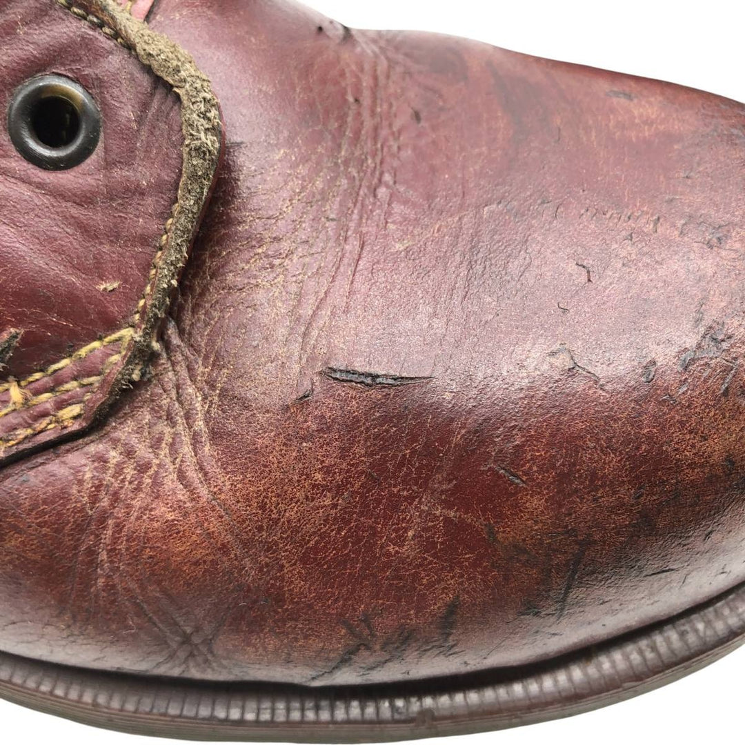 Dr. Martens Steel Toe 10-Eye Boots, Size 8 Men's 27.0cm unclear red type reddish brown Vintage Second Hand