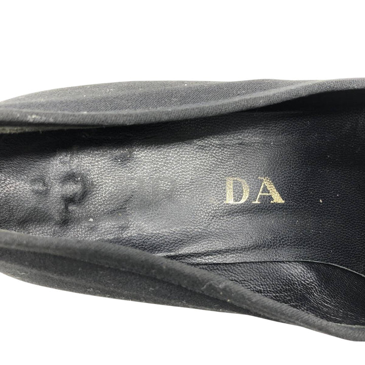 PRADA PRADA Vamp Loafer 35 Women's 22.5cm canvas black type Vintage Second Hand