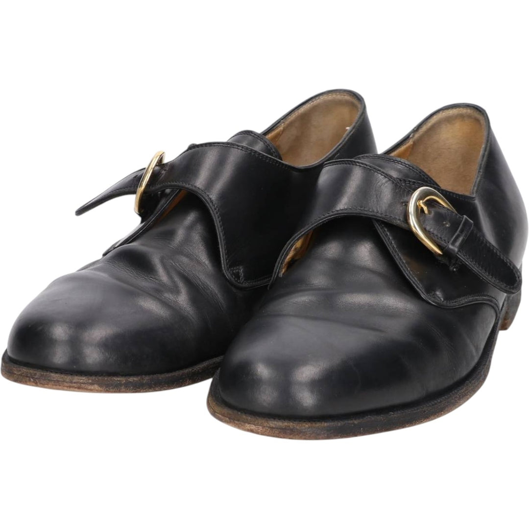 Cole Haan Monk Strap Shoes, Made in Italy, Size 8E Women's 25.0cm genuine leather black type Vintage Second Hand