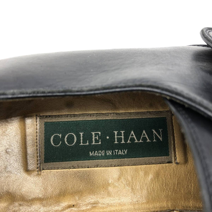 Cole Haan Monk Strap Shoes, Made in Italy, Size 8E Women's 25.0cm genuine leather black type Vintage Second Hand
