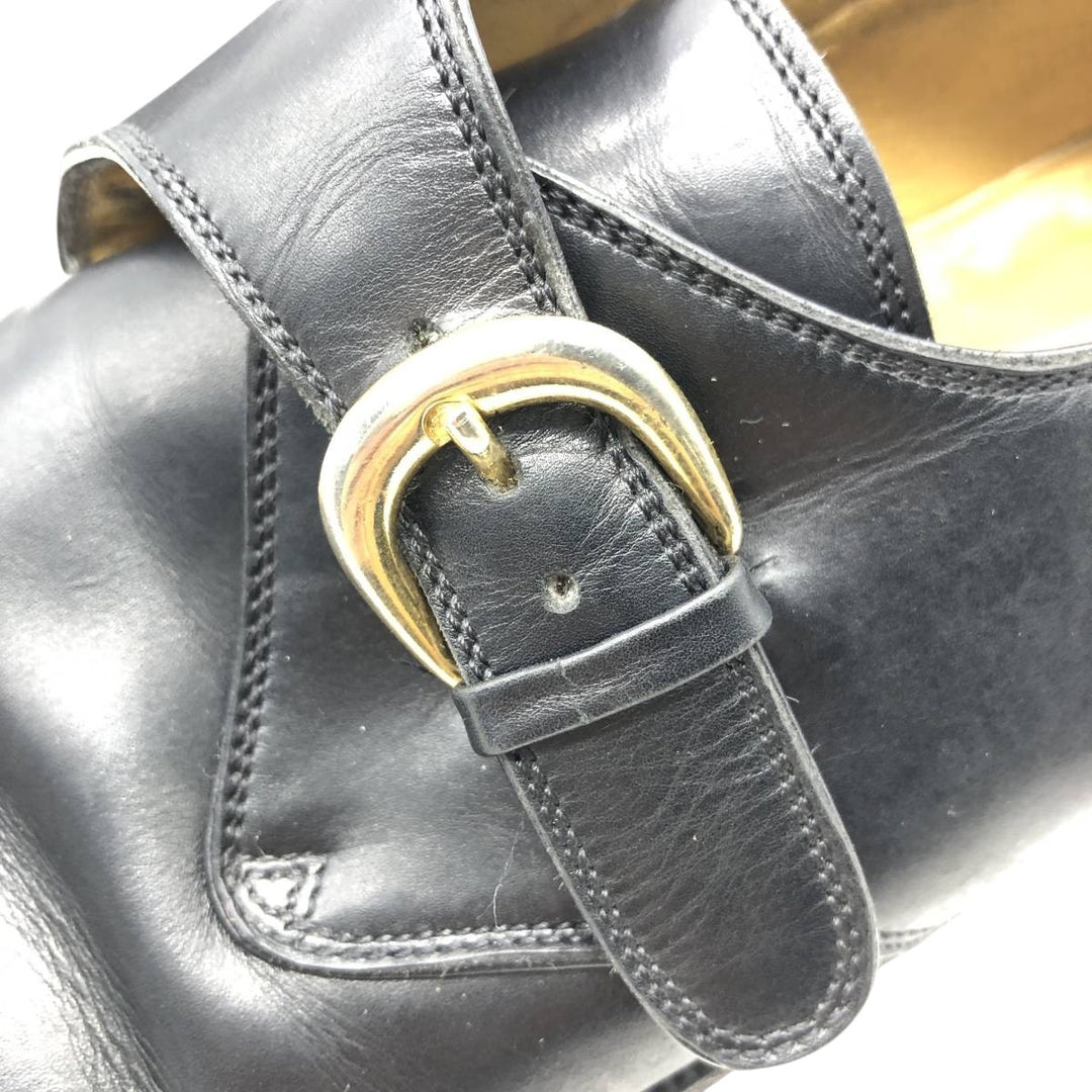 Cole Haan Monk Strap Shoes, Made in Italy, Size 8E Women's 25.0cm genuine leather black type Vintage Second Hand