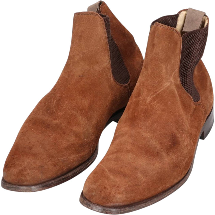 Barker suede side gore boots, made in England, size 42 Men's 27.5cm Genuine Leather Suede brown type Vintage Second Hand