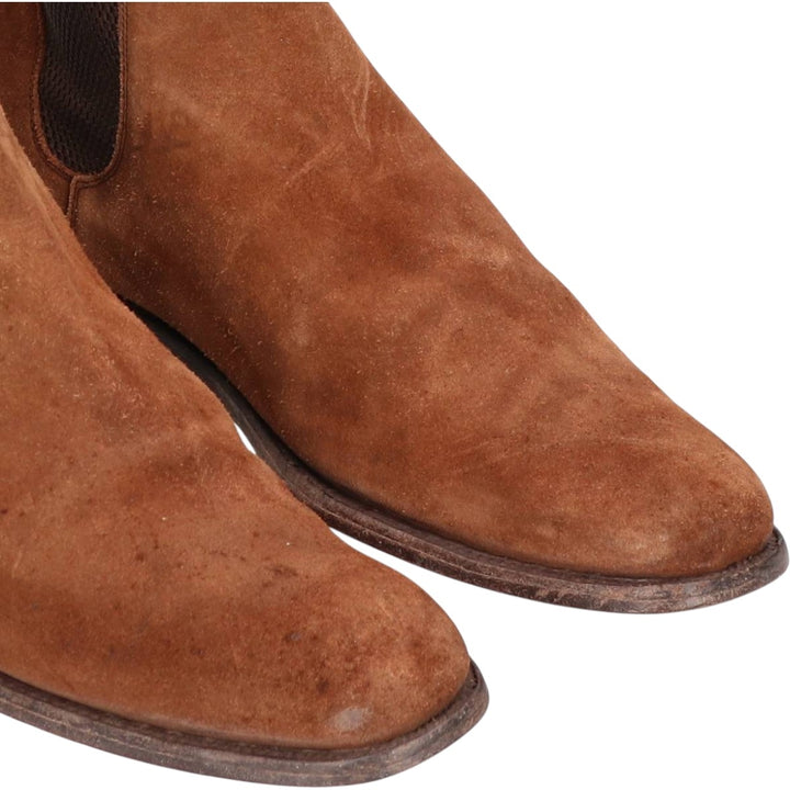 Barker suede side gore boots, made in England, size 42 Men's 27.5cm Genuine Leather Suede brown type Vintage Second Hand