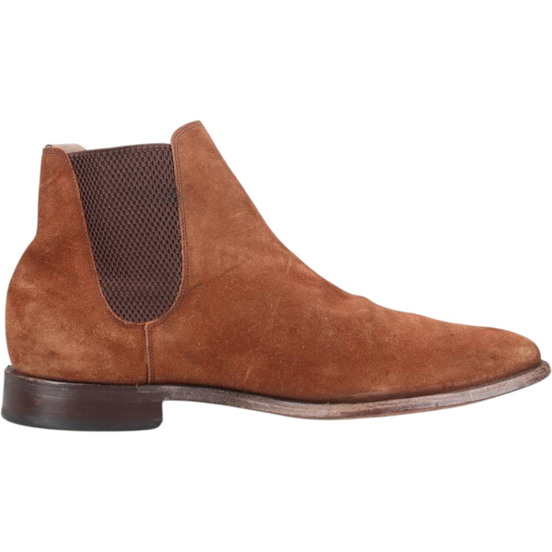 Barker suede side gore boots, made in England, size 42 Men's 27.5cm Genuine Leather Suede brown type Vintage Second Hand