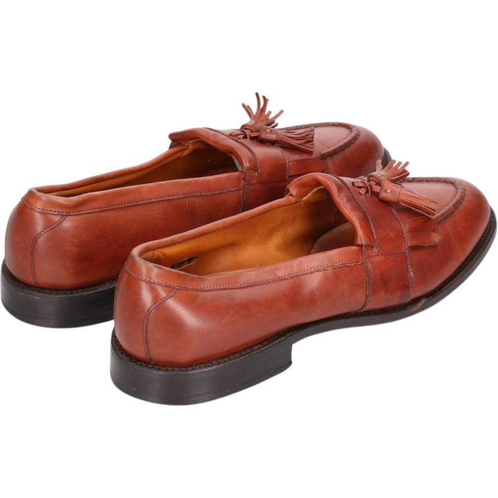 Allen Edmonds Quilted Tassel Loafers, Made in USA, Size 9 B Men's 27.0cm unclear brown type Vintage Second Hand