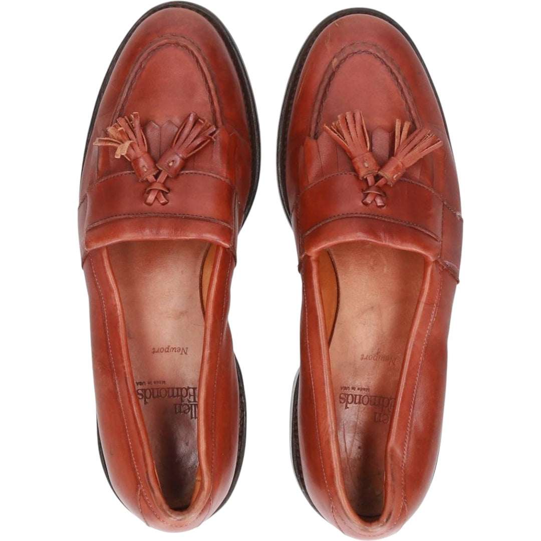 Allen Edmonds Quilted Tassel Loafers, Made in USA, Size 9 B Men's 27.0cm unclear brown type Vintage Second Hand