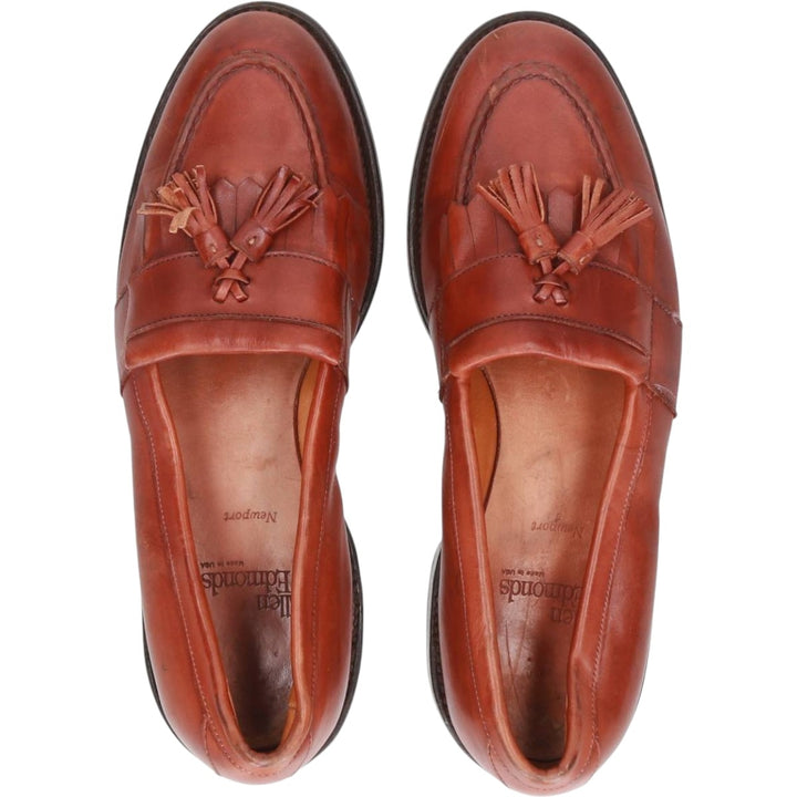 Allen Edmonds Quilted Tassel Loafers, Made in USA, Size 9 B Men's 27.0cm unclear brown type Vintage Second Hand