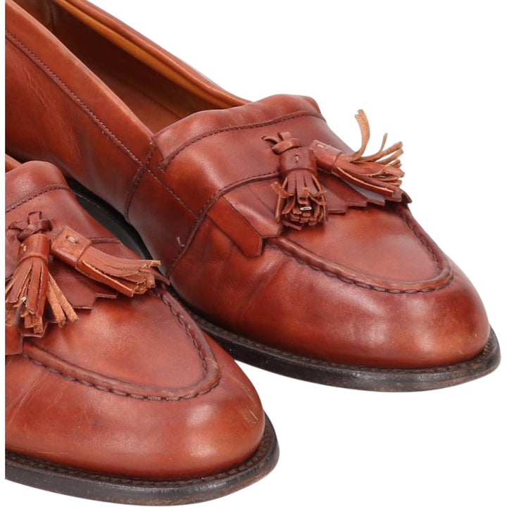 Allen Edmonds Quilted Tassel Loafers, Made in USA, Size 9 B Men's 27.0cm unclear brown type Vintage Second Hand
