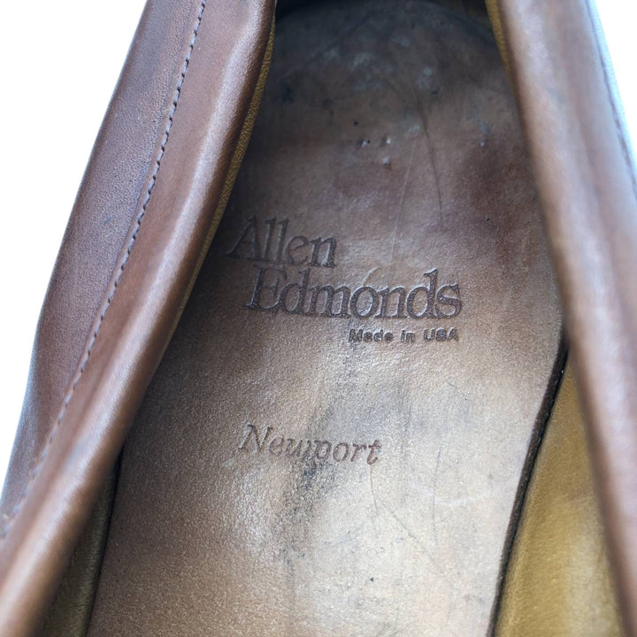 Allen Edmonds Quilted Tassel Loafers, Made in USA, Size 9 B Men's 27.0cm unclear brown type Vintage Second Hand