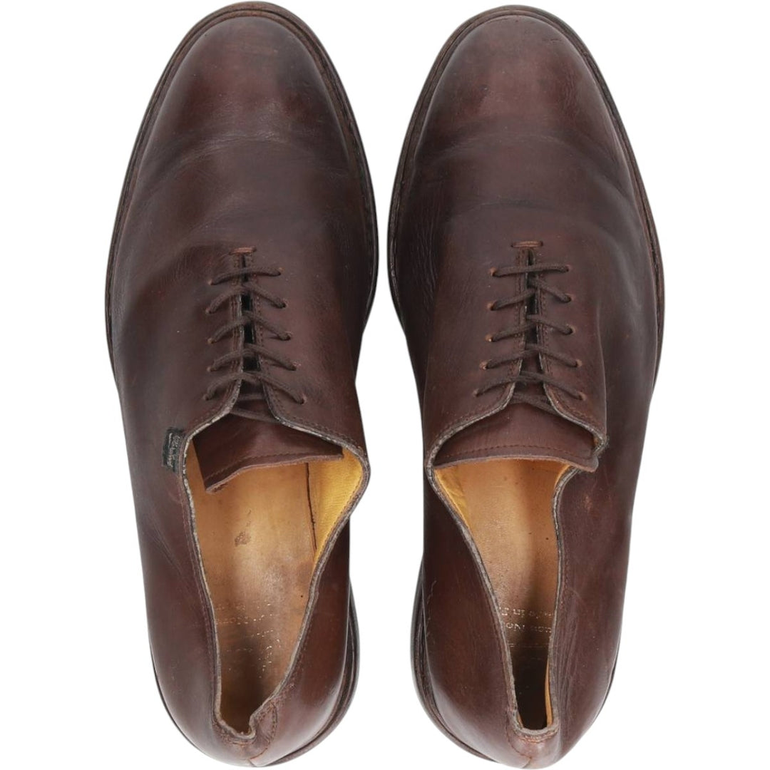 Paraboot plain-toe shoes, size 8, made in France Men's 26.5cm genuine leather brown type Vintage Second Hand