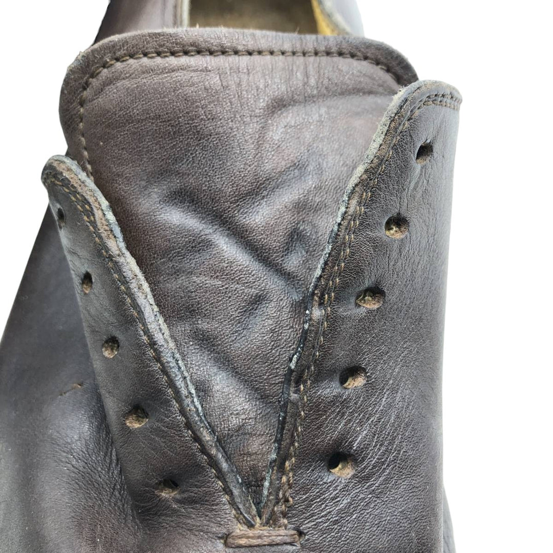 Paraboot plain-toe shoes, size 8, made in France Men's 26.5cm genuine leather brown type Vintage Second Hand